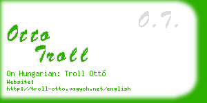 otto troll business card